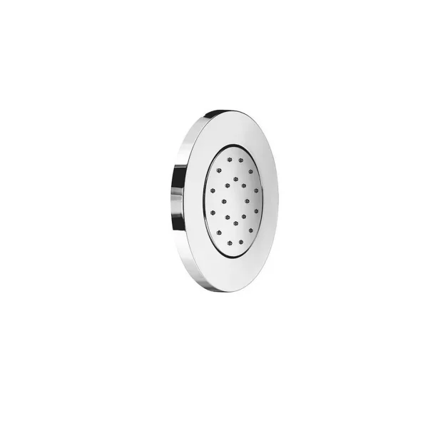00180 – Soffione tondo laterale orientabile ad incasso anticalcare