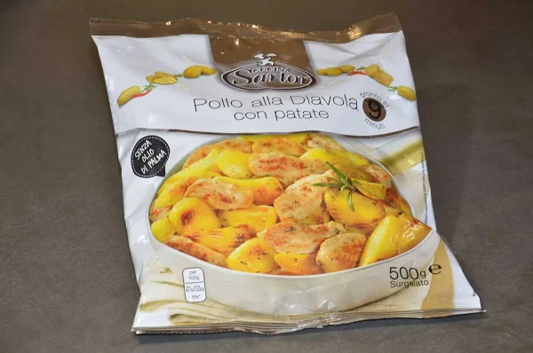 POLLO ALLA DIAVOLA CON PATATE 500GR