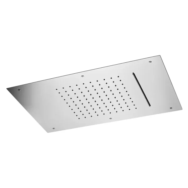 07540 – Soffione ad incasso a soffitto con cascata in acciaio inox 600×400