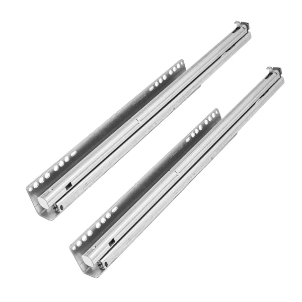 Coppia Guide 430mm Chiusura Soft Componenti di Ricambio per Mobili Ninka Estrazione Totale Spessore Panello 18/19mm Capacita di Carico 25kg in Acciaio
