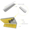 Profilo Per Piastrelle Ceramic Line Con Canalina Per Illuminazione Led Barre 2m Incasso A Scomparsa + Cover Luce Continua - immagine 9
