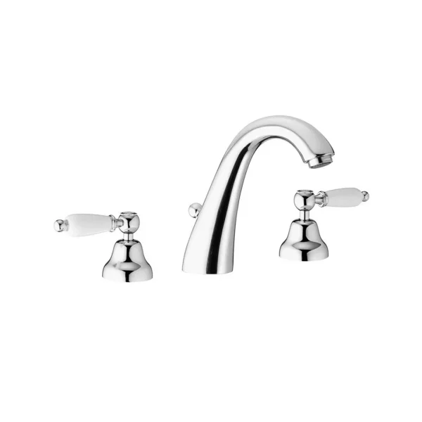 12214 – Batteria lavabo bocca alta con scarico automatico