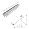Profilo Per Piastrelle Ceramic Line Con Canalina Per Illuminazione Led Barre 2m Incasso A Scomparsa + Cover Luce Continua - immagine 6