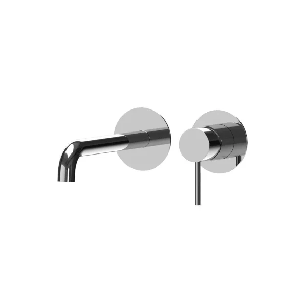 19028 – Parti esterne monocomando lavabo a muro due piastre L 200 mm