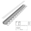 Profilo Per Piastrelle Ceramic Line Con Canalina Per Illuminazione Led Barre 2m Incasso A Scomparsa + Cover Luce Continua - immagine 4