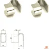 Coppia Reggitubo in Zama Hook Angolo 90 Gradi per Tubo 15x30mm Ovale - immagine 2