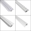 Profilo Per Piastrelle Ceramic Line Con Canalina Per Illuminazione Led Barre 2m Incasso A Scomparsa + Cover Luce Continua - immagine 2