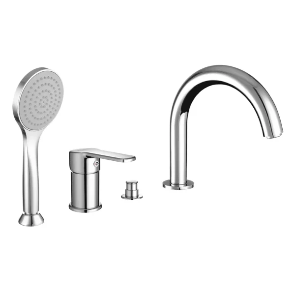 32180 – Monocomando bordo vasca quattro fori con deviatore e bocca