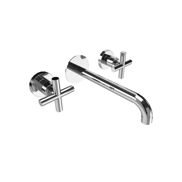 33543 – Batteria lavabo a muro L 200 mm vitone ceramico