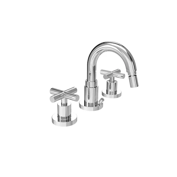 33555 – Batteria bidet bocca girevole con scarico vitone ceramico