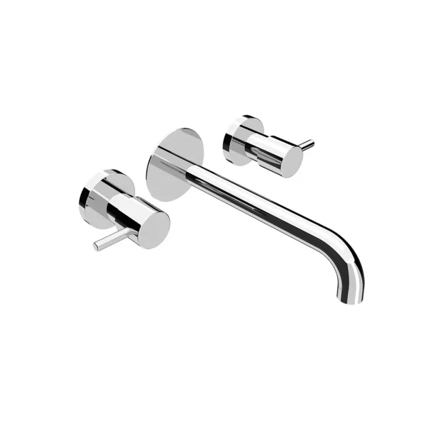 35543 – Batteria lavabo a muro L 200 mm vitone ceramico