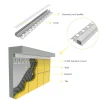 Profilo Per Piastrelle Ceramic Line Con Canalina Per Illuminazione Led Barre 2m Incasso A Scomparsa + Cover Luce Continua - immagine 8