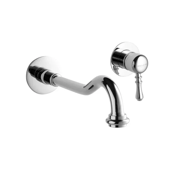 40128 – Monocomando lavabo a muro connessione ponte L 200 mm