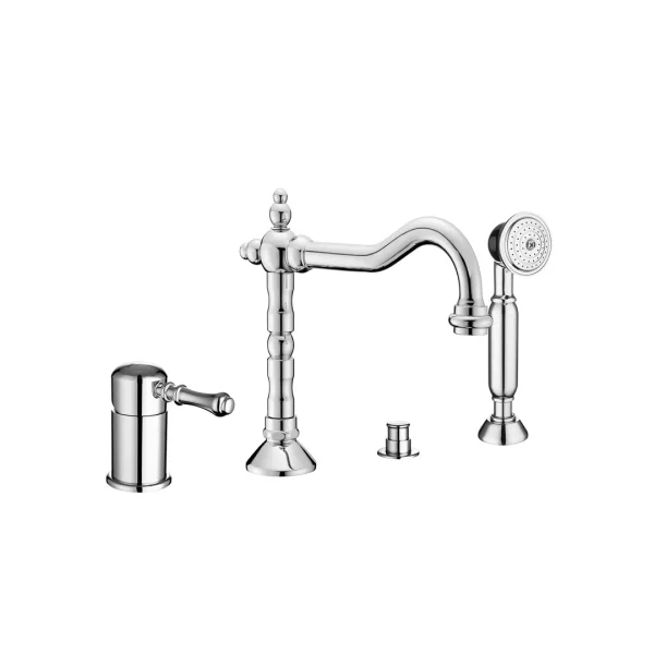 40180 – Monocomando bordo vasca quattro fori con deviatore e bocca