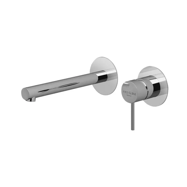 45128 – Monocomando lavabo a muro connessione ponte L 200 mm