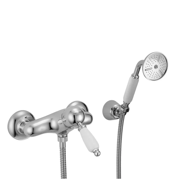 50440 – Monocomando doccia esterno con kit doccia leva bianca