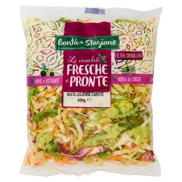 Bontà di Stagione Le insalate Fresche e Pronte Mista Julienne Carote 500 g