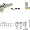 Cerniera Mini Diametro 26 mm 110° Ante Bagno Multiuso Collo 0 9 18 + Basetta - immagine 4