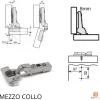 Cerniera a Clip Montaggio Rapido per Ante Sportelli Mobili con Registro 3D - immagine 2
