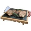 Tagliere in legno con pietra lavica per cucinare - immagine 7