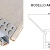 Profilo Alluminio Opaco 2mt Scomparsa Incasso Cartongesso per Striscia LED - immagine 3