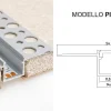 Profilo Alluminio Opaco 2mt Scomparsa Incasso Cartongesso per Striscia LED - immagine 2