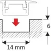 2 Metri – Canalina Profilo Alluminio da Incasso per Strisce LED + Tappi A Scelta - immagine 3