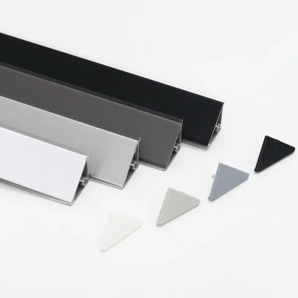 Alzatine per piani da cucina lunghezza 2 metri in PVC e Accessori Aggiuntivi