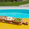 Tagliere con manico in legno di faggio con 3 vaschette - immagine 5
