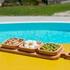 Tagliere con manico in legno di faggio con 3 vaschette - immagine 4