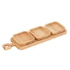 Tagliere con manico in legno di faggio con 3 vaschette - immagine 3