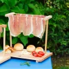 Tagliere-appendi-prosciutto-in-legno-di-faggio-XL-49x27x3cm - immagine 2