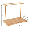 Tagliere-appendi-prosciutto-in-legno-di-faggio-XL-49x27x3cm - immagine 3