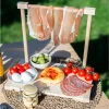 Tagliere appendi prosciutto in legno di faggio – S – 31x18x25,5 - immagine 3