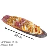 Tagliere ovale con corteccia – 50x18x2.5cm - immagine 4