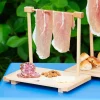 Tagliere appendi prosciutto in legno di faggio – M – 33.5x23x25,5 - immagine 2