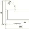coppia REGGIMENSOLA LUNA metallizzato x LEGNO VETRO sp min8 max32mm - immagine 2