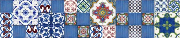 Patchwork piastrelle stile Eoliano decorate a mano Caltagirone