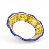 Fruttiera smerlata in ceramica decoro Flora Ø cm 30 - immagine 2