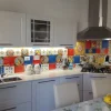 Patchwork con piastrelle siciliane stile carretto decorate a mano Made in Italy - immagine 3