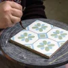 Patchwork di Caltagirone con piastrelle decorate a mano, piastrelle siciliane Made in Italy - immagine 2