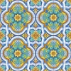 Piastrella cm 30×30 decorata a mano Caltagirone Serie Ispanica decoro Malaga - immagine 3