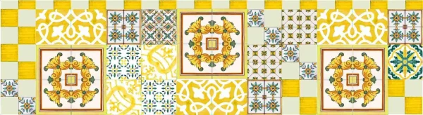 Patchwork mattonelle maiolicate Sicilia decorate a mano