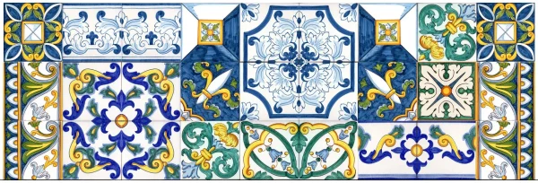 Patchwork mattonelle siciliane decorate a mano