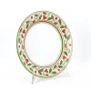 Piatto con falda Ø cm 32 in ceramica di Caltagirone decoro AGRIFOGLIO - immagine 2