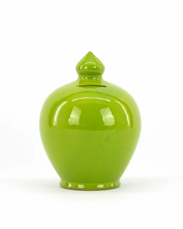 Salvadanaio tondo da rompere H cm 16 verde