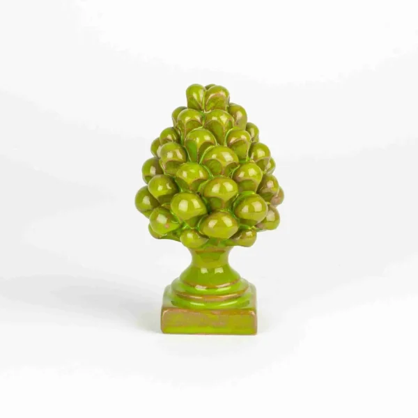 Pigna piccola H cm 12 in ceramica artigianale di Caltagirone fatta a mano