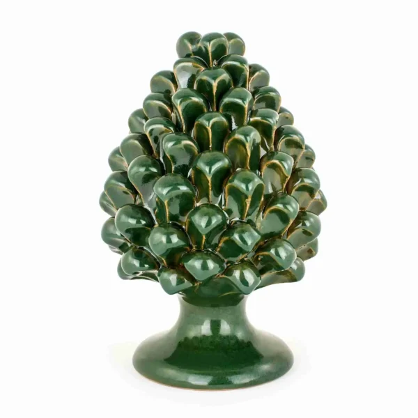 Pigna Ornamentale H cm 20 in Ceramica di Caltagirone Fatta a Mano