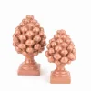 Pigna bomboniera Rosa H cm 12 in Ceramica di Caltagirone Fatta a Mano - immagine 2