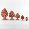 Pigna Rosa Decorativa H cm 25 in Ceramica di Caltagirone Fatta a Mano - immagine 2